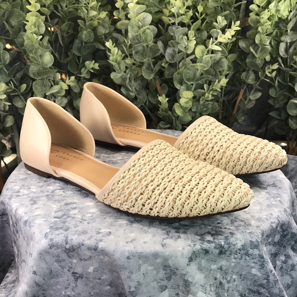 LC Lauren Conrad Calcite Nude Woven 2-Piece Flats WMS 9M ✨Like Brand NEW✨ - Picture 11 of 11